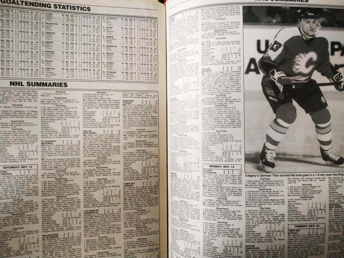 ХОККЕЙ ЖУРНАЛ ЕЖЕНЕДЕЛЬНИК НХЛ НОВОСТИ ХОККЕЯ NHL NOV.1 1996 THE HOCKEY NEWS 5
