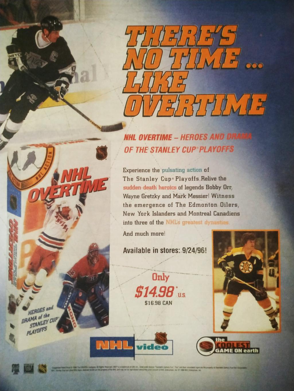 ХОККЕЙ ЖУРНАЛ ЕЖЕНЕДЕЛЬНИК НХЛ НОВОСТИ ХОККЕЯ NHL NOV.1 1996 THE HOCKEY NEWS 7