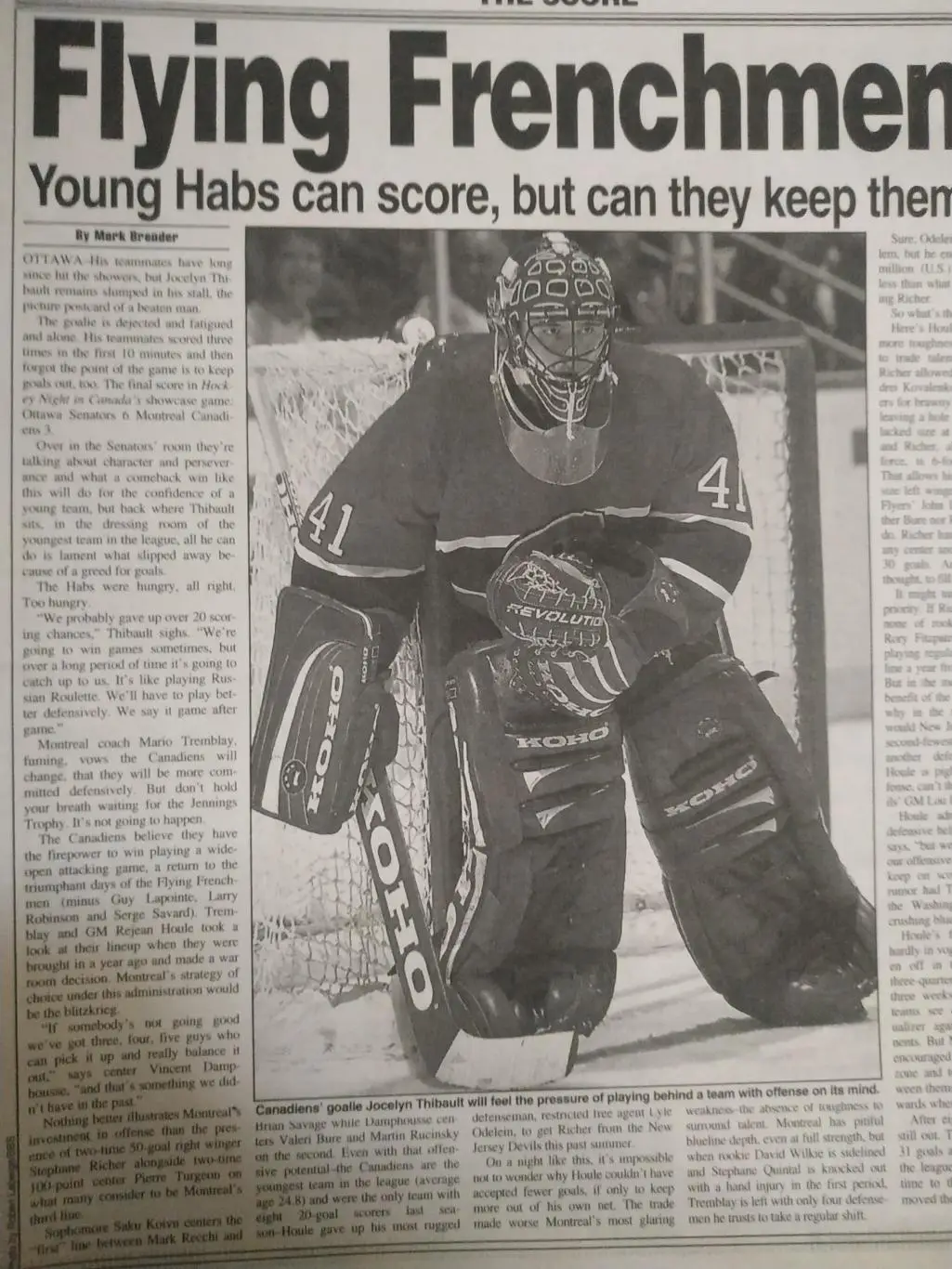 ХОККЕЙ ЖУРНАЛ ЕЖЕНЕДЕЛЬНИК НХЛ НОВОСТИ ХОККЕЯ NHL NOV.8 1996 THE HOCKEY NEWS 2