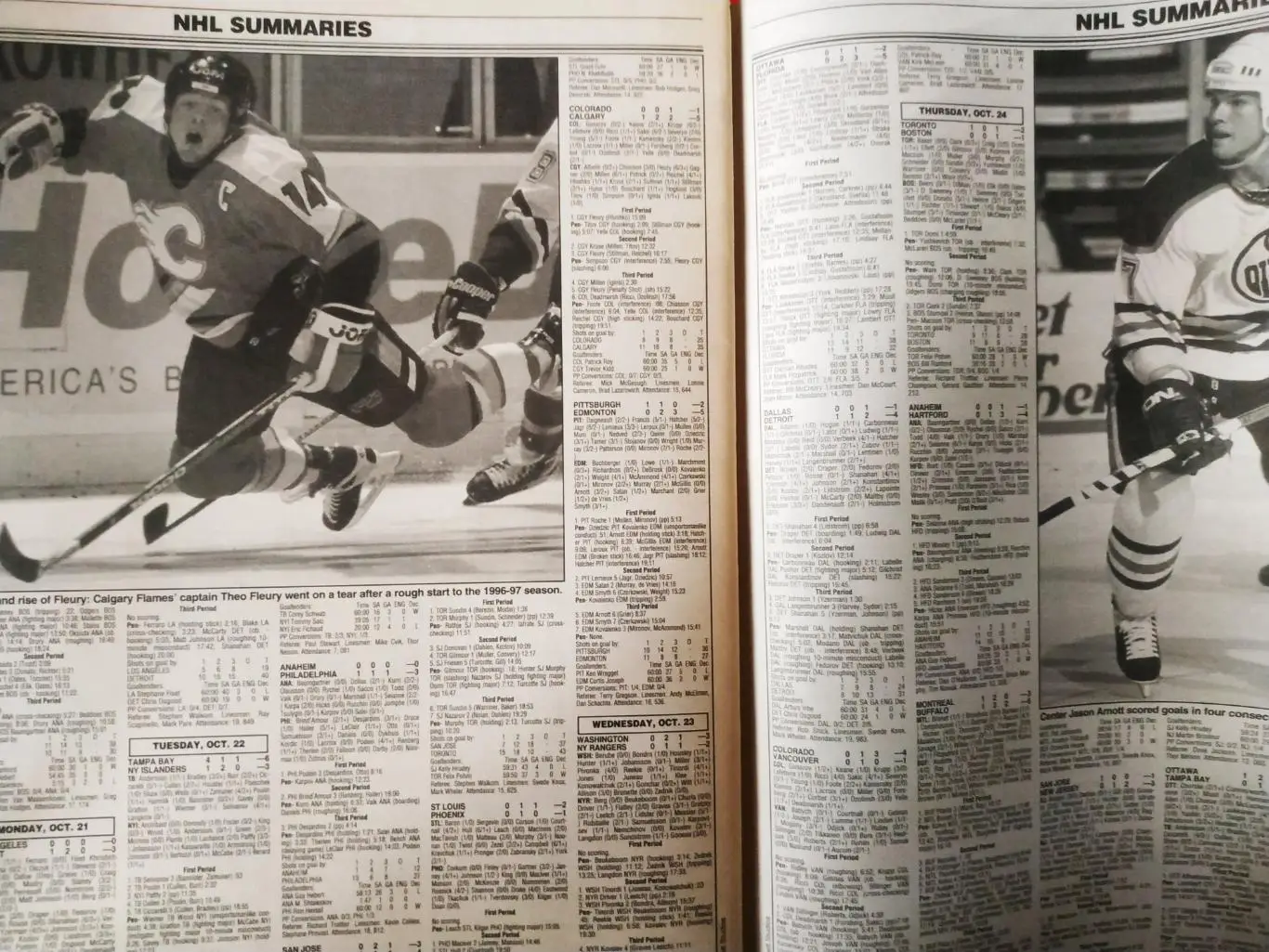 ХОККЕЙ ЖУРНАЛ ЕЖЕНЕДЕЛЬНИК НХЛ НОВОСТИ ХОККЕЯ NHL NOV.8 1996 THE HOCKEY NEWS 5