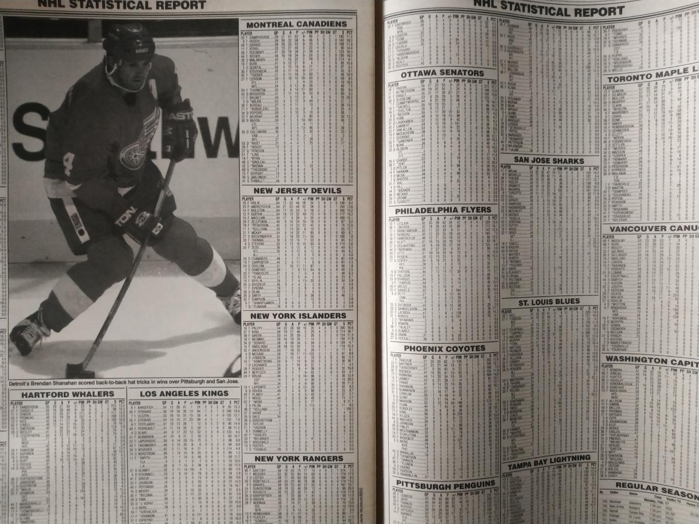 ХОККЕЙ ЖУРНАЛ ЕЖЕНЕДЕЛЬНИК НХЛ НОВОСТИ ХОККЕЯ NHL MAR.7 1997 THE HOCKEY NEWS 5