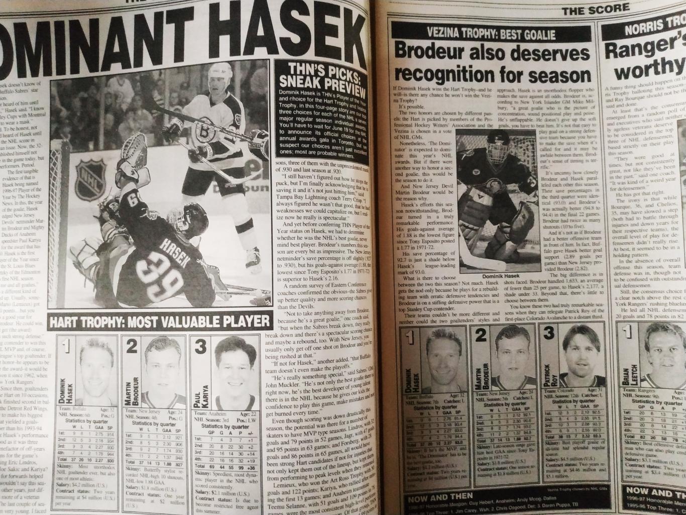 ХОККЕЙ ЖУРНАЛ ЕЖЕНЕДЕЛЬНИК НХЛ НОВОСТИ ХОККЕЯ NHL MAY.2 1997 THE HOCKEY NEWS 2