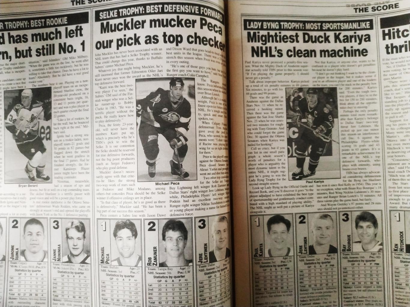 ХОККЕЙ ЖУРНАЛ ЕЖЕНЕДЕЛЬНИК НХЛ НОВОСТИ ХОККЕЯ NHL MAY.2 1997 THE HOCKEY NEWS 3