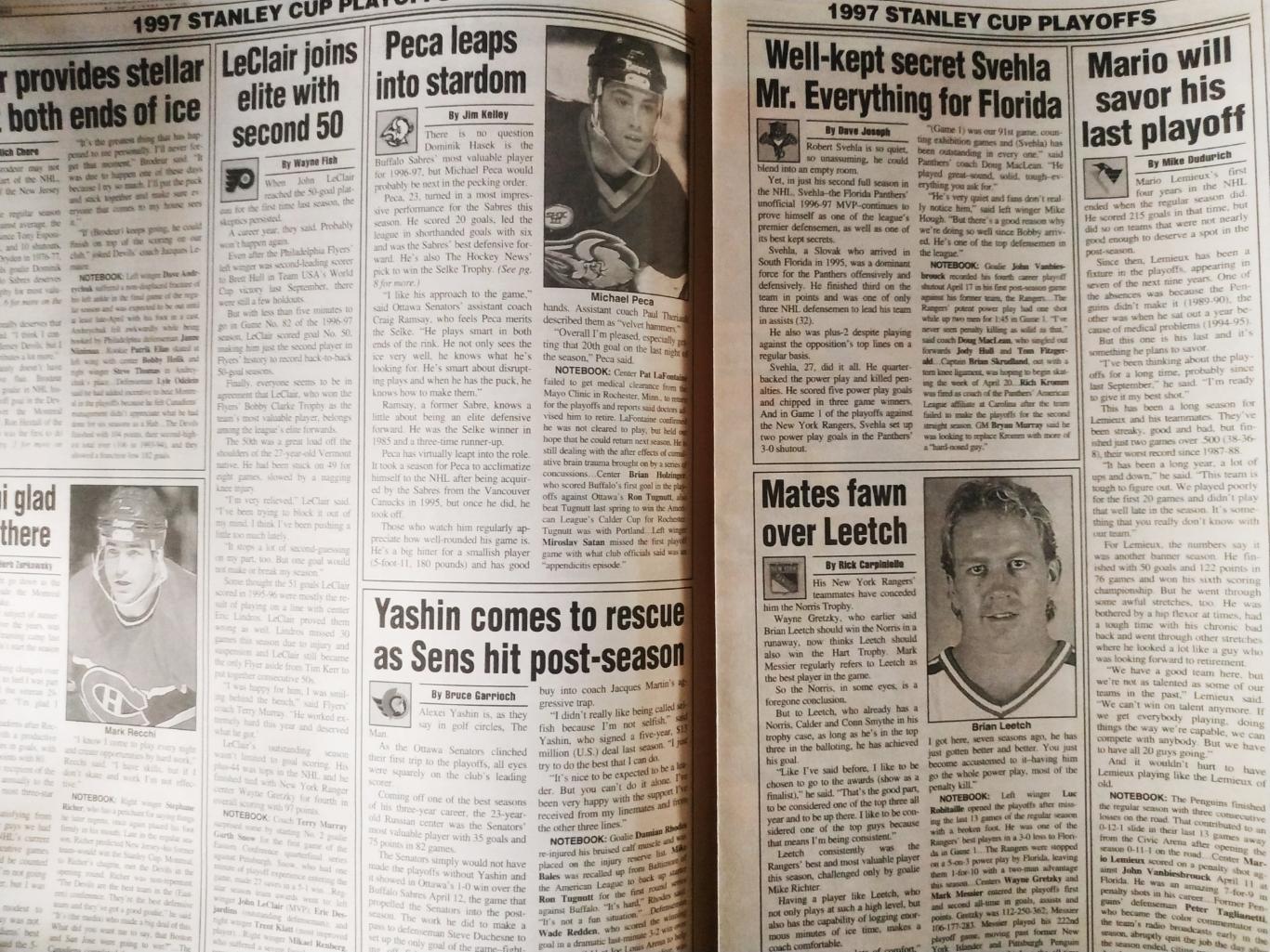 ХОККЕЙ ЖУРНАЛ ЕЖЕНЕДЕЛЬНИК НХЛ НОВОСТИ ХОККЕЯ NHL MAY.2 1997 THE HOCKEY NEWS 4