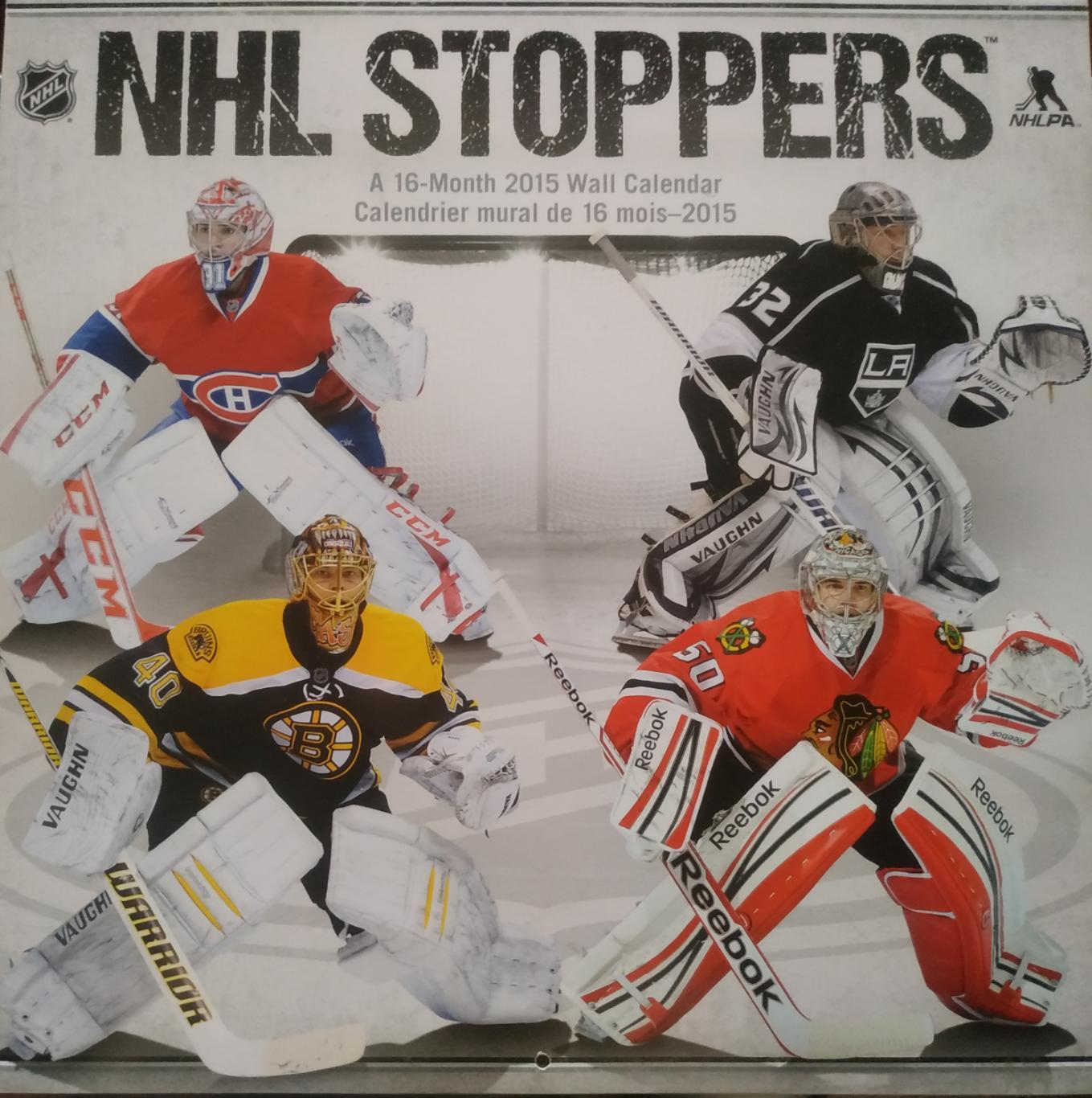 ХОККЕЙ КАЛЕНДАРЬ ВРАТАРИ НХЛ 2014-15 NHL STOPPERRS OFFICIAL CALENDAR