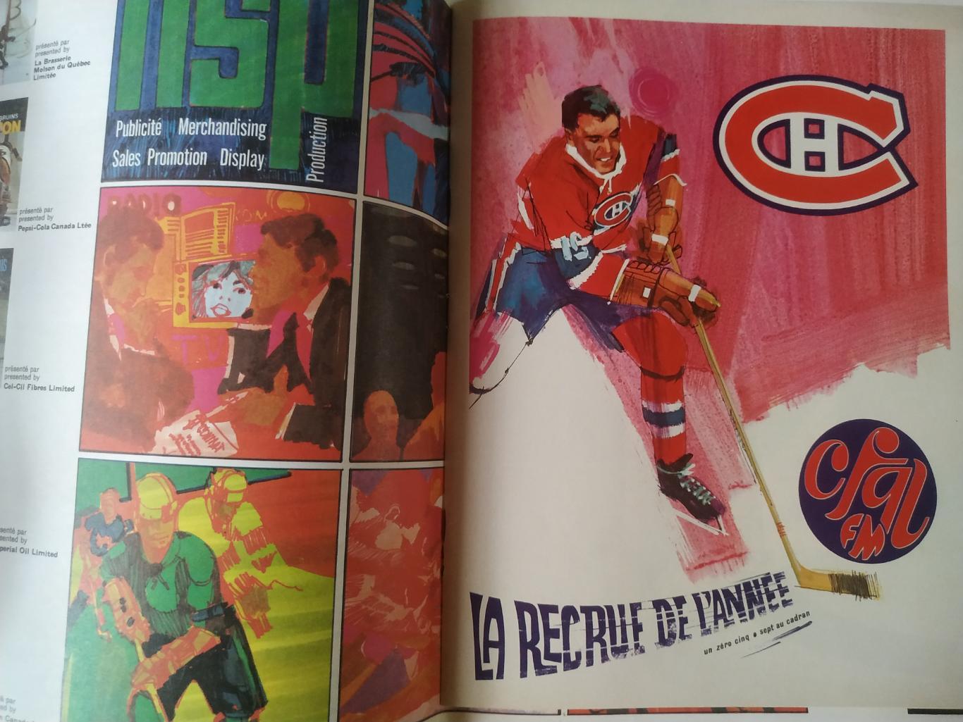 ПРОГРАММА МАТЧА НХЛ БОСТОН NHL 1968 NOV.06 PITTSBURG VS. CANADIENS PROGRAM GAME 4