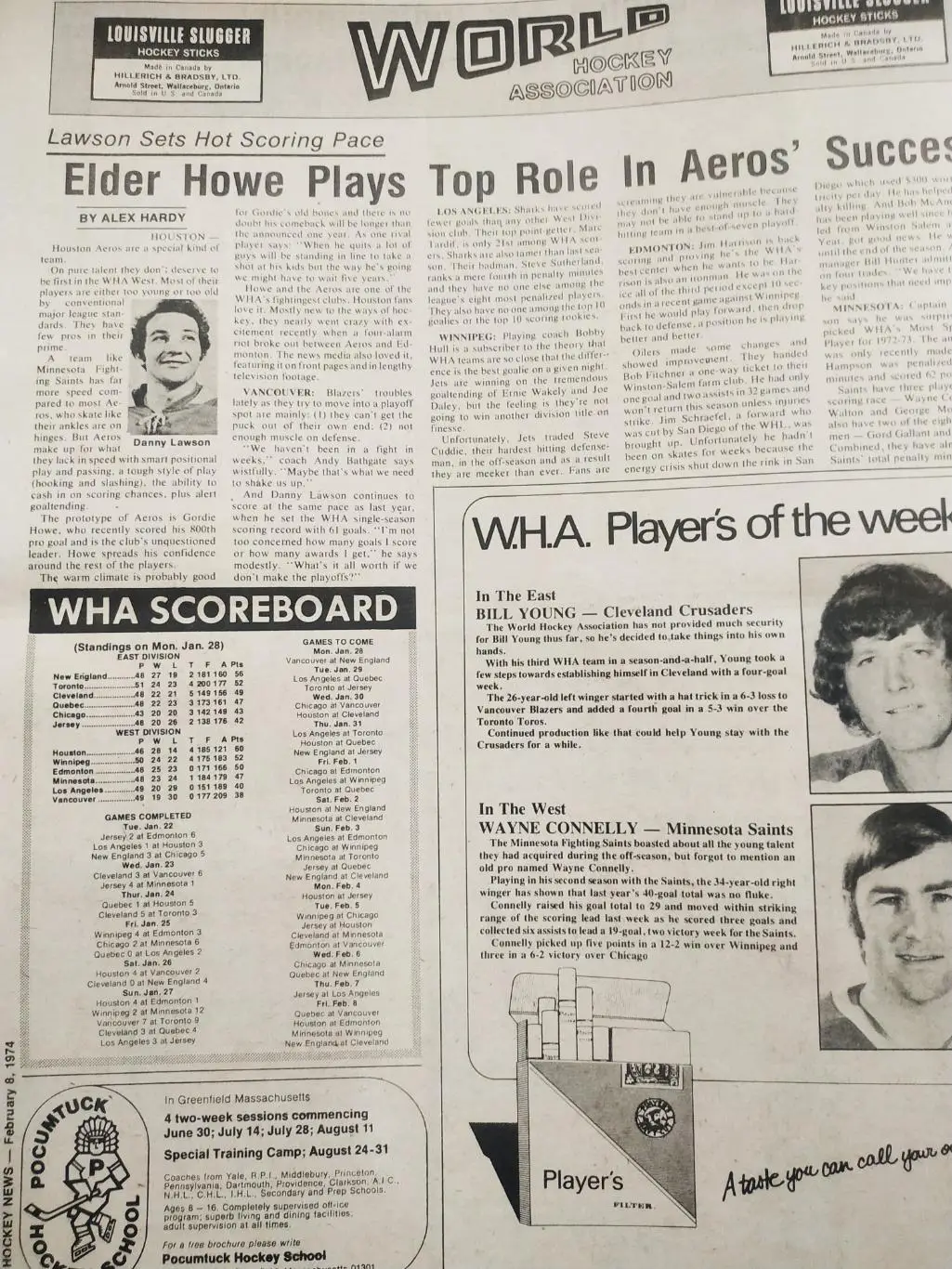 ХОККЕЙ ЖУРНАЛ ЕЖЕНЕДЕЛЬНИК НХЛ НОВОСТИ ХОККЕЯ FEB.8 1974 NHL THE HOCKEY NEWS 5
