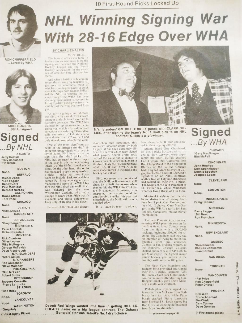 ХОККЕЙ ЖУРНАЛ ЕЖЕНЕДЕЛЬНИК НХЛ НОВОСТИ ХОККЕЯ AUGUST 1974 NHL THE HOCKEY NEWS 2