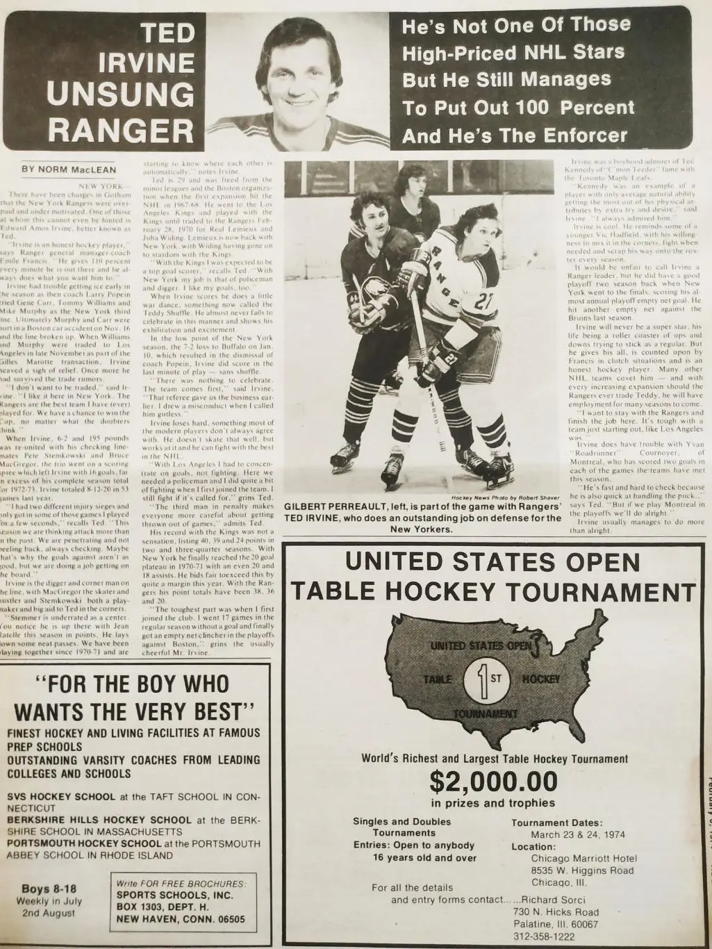 ХОККЕЙ ЖУРНАЛ ЕЖЕНЕДЕЛЬНИК НХЛ НОВОСТИ ХОККЕЯ FEB.8 1974 NHL THE HOCKEY NEWS 2