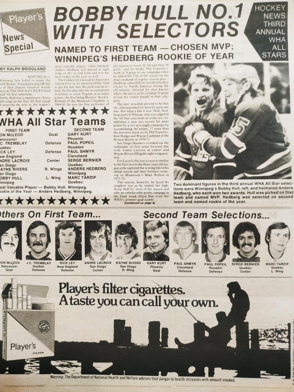 ХОККЕЙ ЖУРНАЛ ЕЖЕНЕДЕЛЬНИК НХЛ НОВОСТИ ХОККЕЯ APR.25 1975 NHL THE HOCKEY NEWS 2