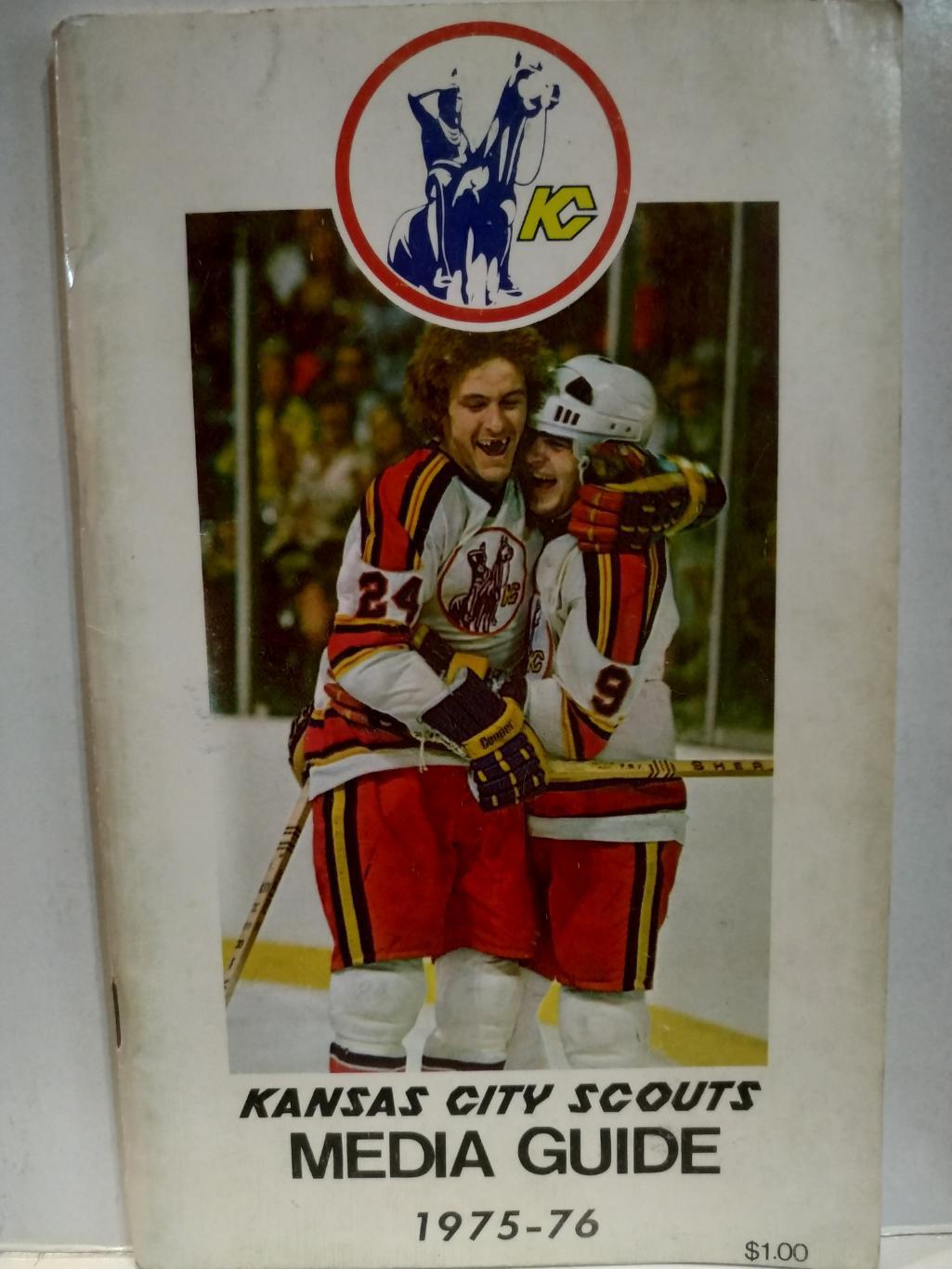 ХОККЕЙ СПРАВОЧНИК ЕЖЕГОДНИК НХЛ КАНЗАС 1975-76 KANSAS CITY SCOUTS MEDIA GUIDE