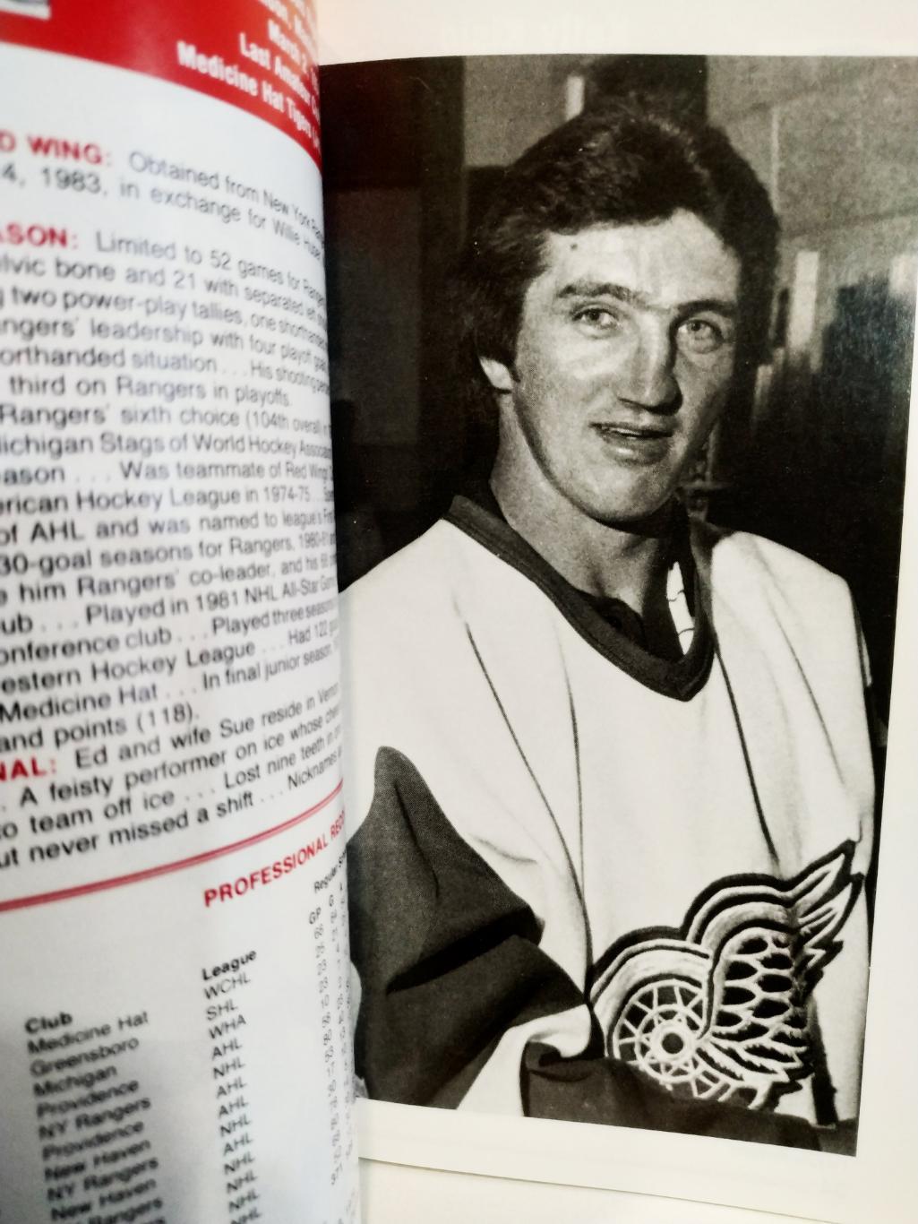 ХОККЕЙ СПРАВОЧНИК ЕЖЕГОДНИК НХЛ ДЕТРОЙТ 1983-84 DETROIT RED WINGS YEARBOOK 6