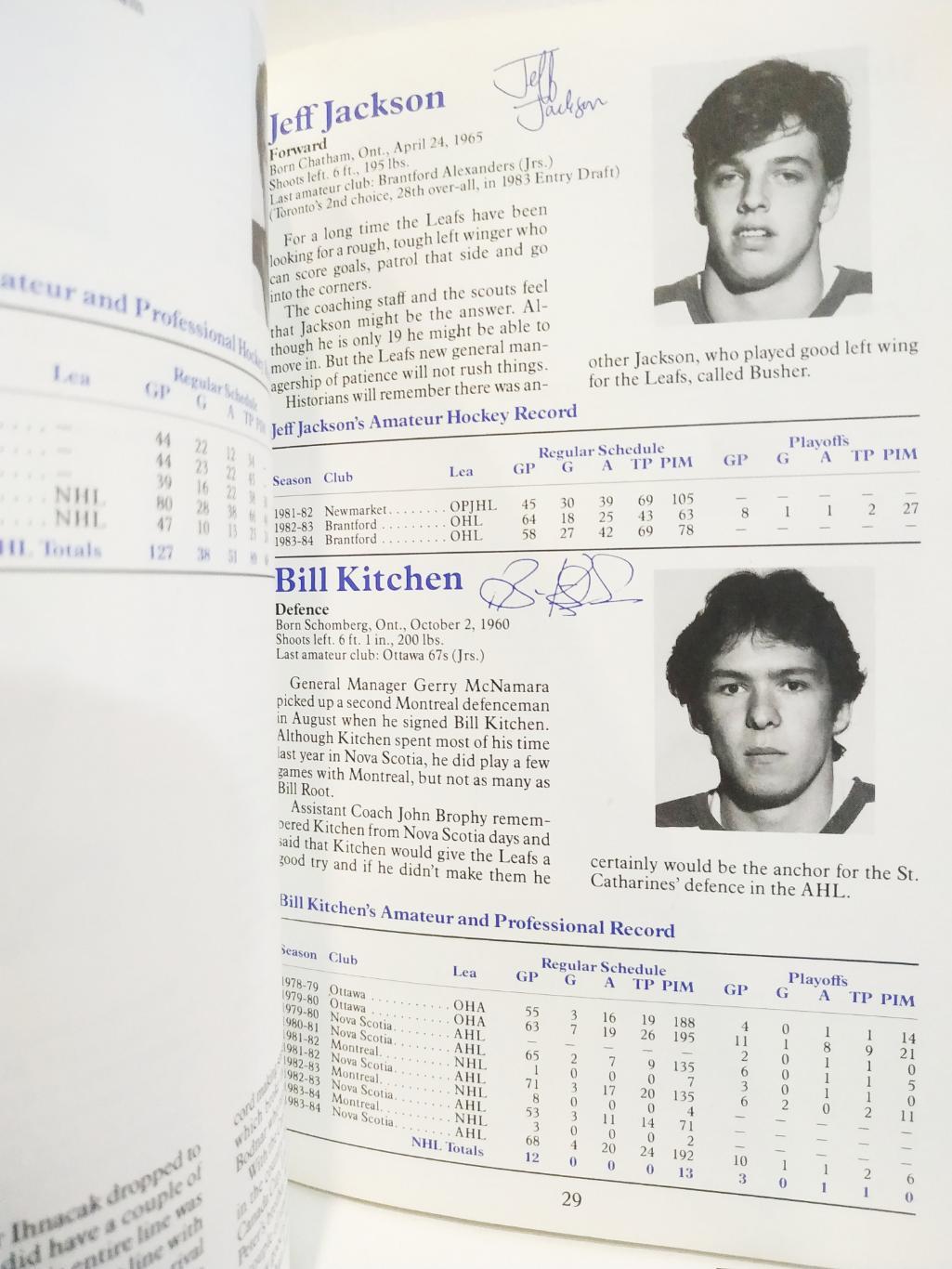 ХОККЕЙ СПРАВОЧНИК ЕЖЕГОДНИК НХЛ ТОРОНТО 1984-85 TORONTO MAPLE LEAFS YEARBOOK 3