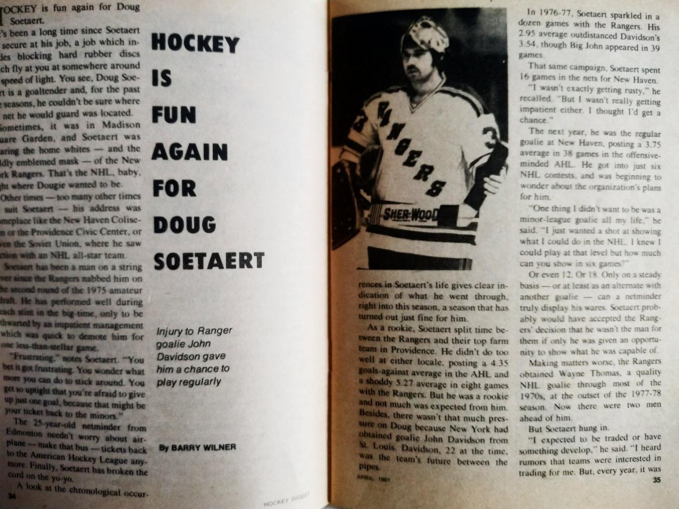 ХОККЕЙ ЖУРНАЛ ЕЖЕМЕСЯЧНИК НХЛ ХОККИ ДАЙДЖЕСТ NHL APRIL 1981 THE HOCKEY DIGEST 3