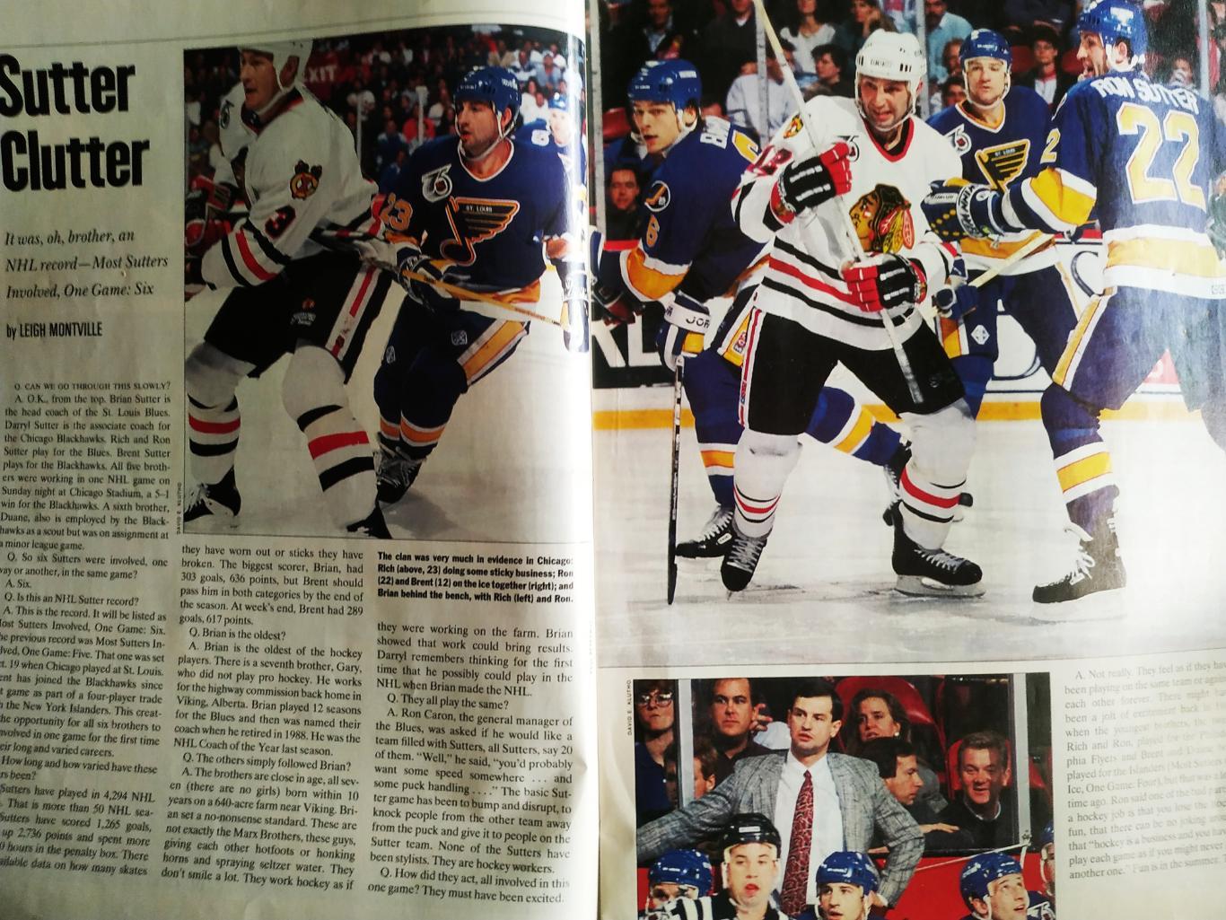 ХОККЕЙ ЕЖЕНЕДЕЛЬНИК СПОРТ ИЛЛЮСТРЕЙТЕД НХЛ 25 NOV 1991 NHL SPORTS ILLUSTRATED 2