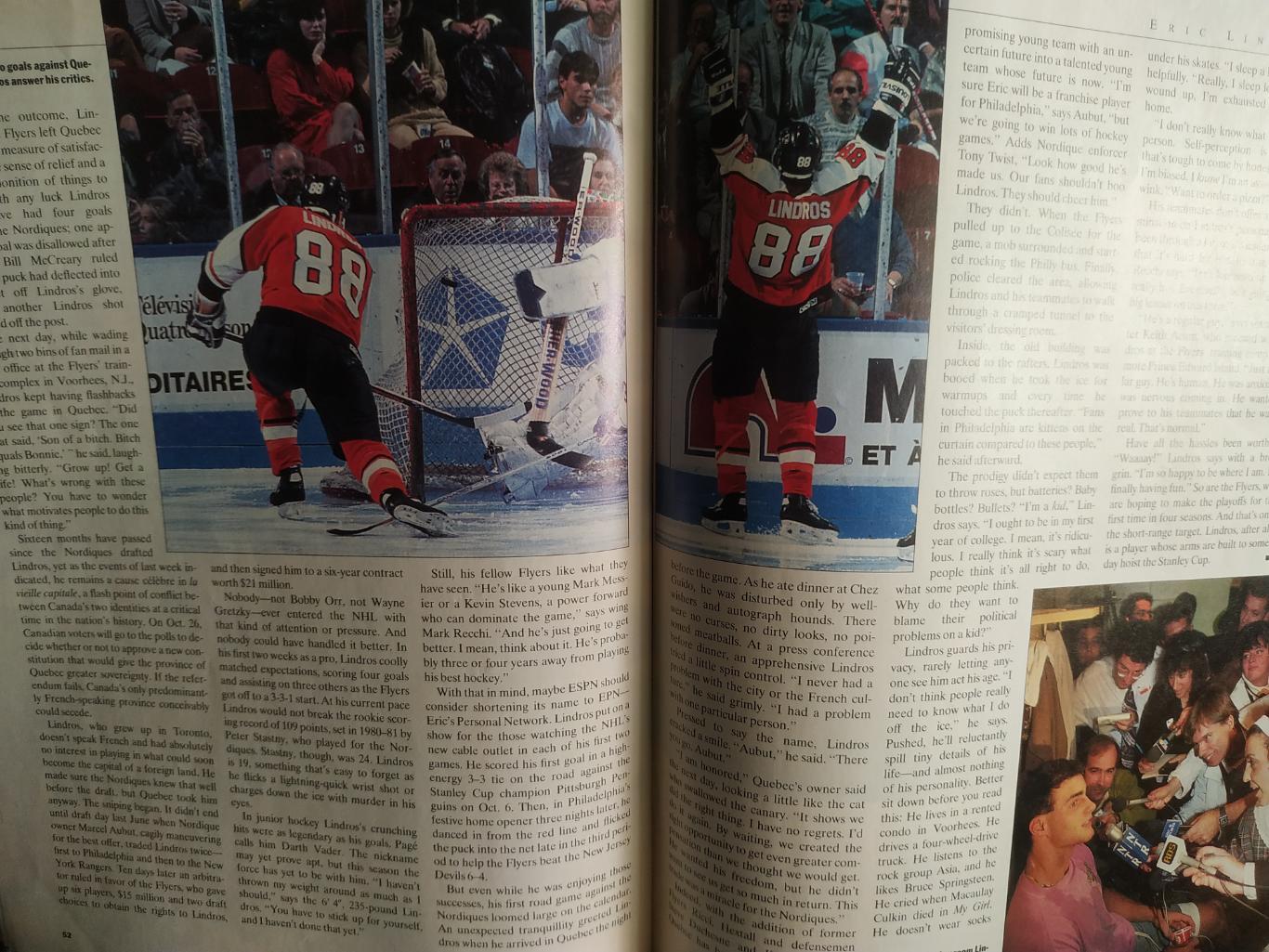 ХОККЕЙ ЕЖЕНЕДЕЛЬНИК СПОРТ ИЛЛЮСТРЕЙТЕД НХЛ 26 OCT 1992 NHL SPORTS ILLUSTRATED 3