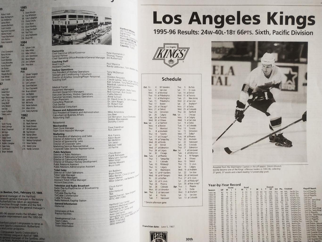 ХОККЕЙ ОФИЦИАЛЬНЫЙ СПРАВОЧНИК НХЛ 1996-97 NHL OFFICIAL GUIDE AND RECORD BOOK 4