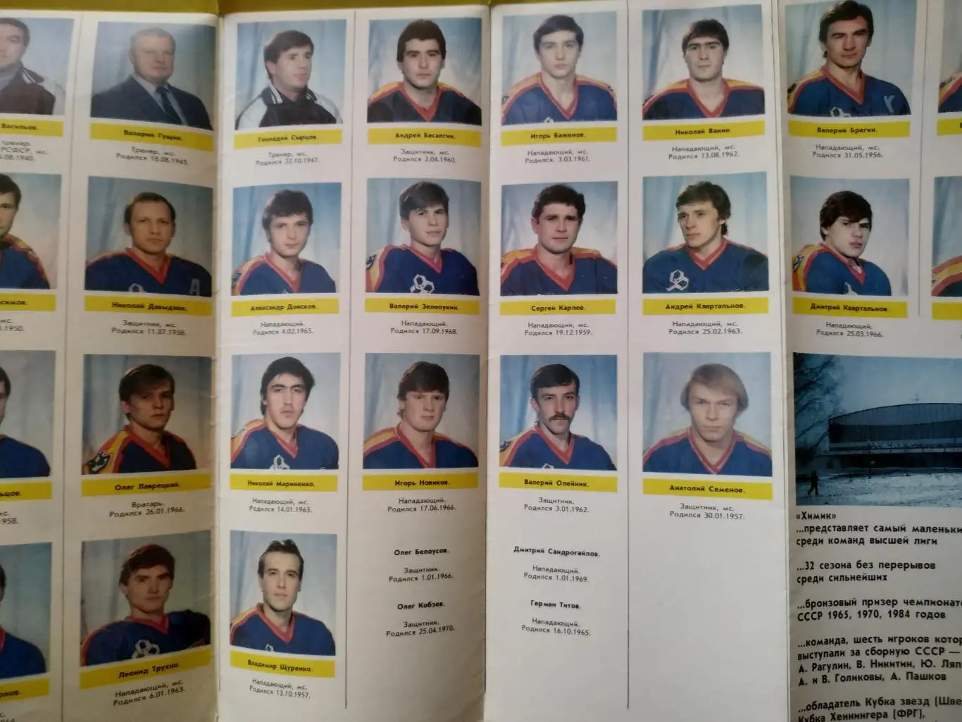 ХОККЕЙ БУКЛЕТ МОЯ ЛЮБИМАЯ ХОККЕЙНАЯ КОМАНДА ХИМИК (ВОСКРЕСЕНСК) 1986/87 4