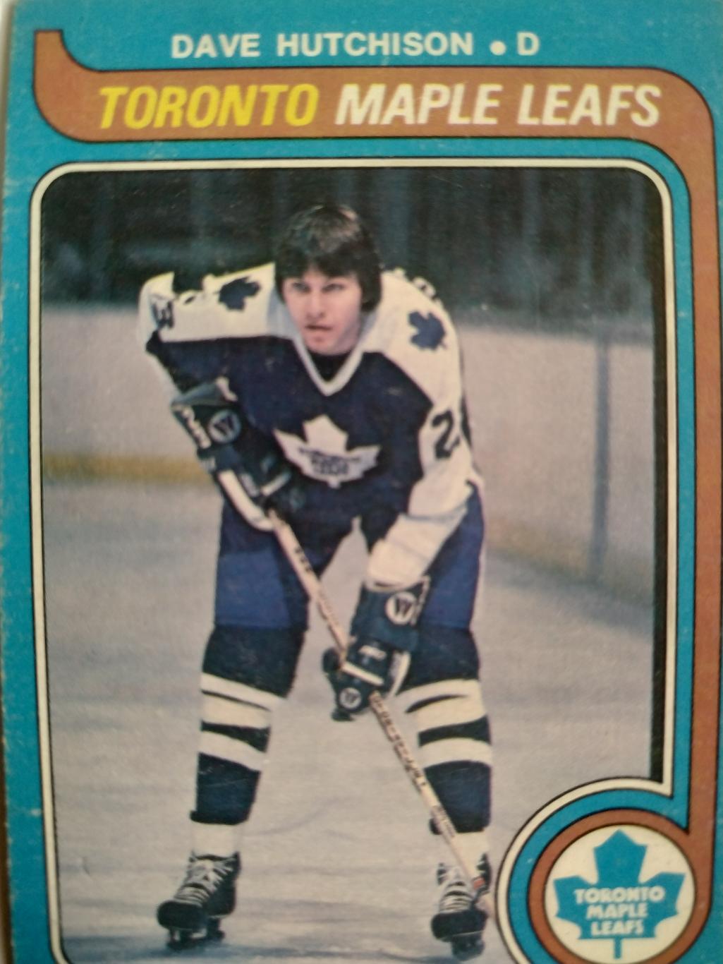 ХОККЕЙ КАРТОЧКА НХЛ O-PEE-CHEE 1979 NHL DAVE HUTCHISON TORONTO MAPLE LEAFS #302