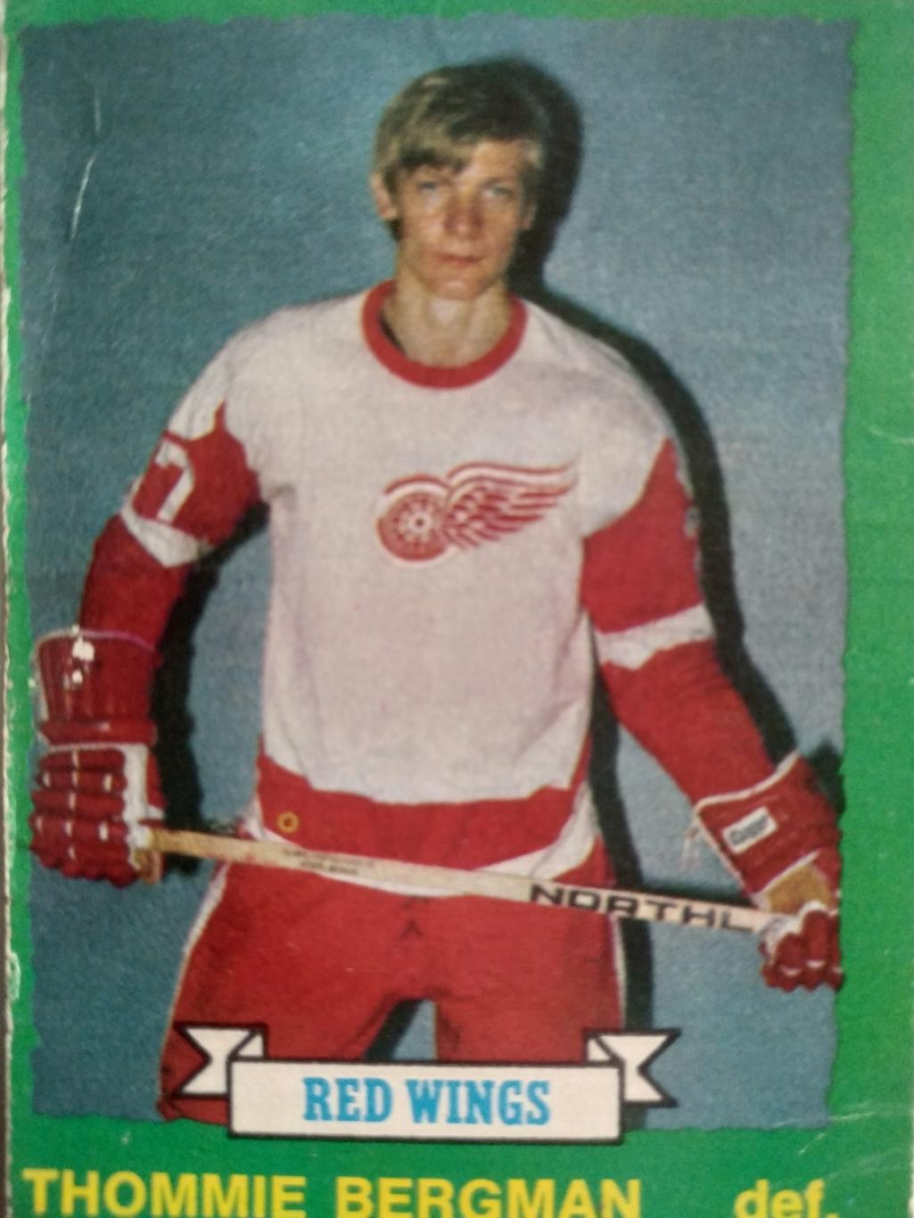 ХОККЕЙ КАРТОЧКА НХЛ O-PEE-CHEE 1973-74 NHL THOMMIE BERGMAN RED WINGS #204