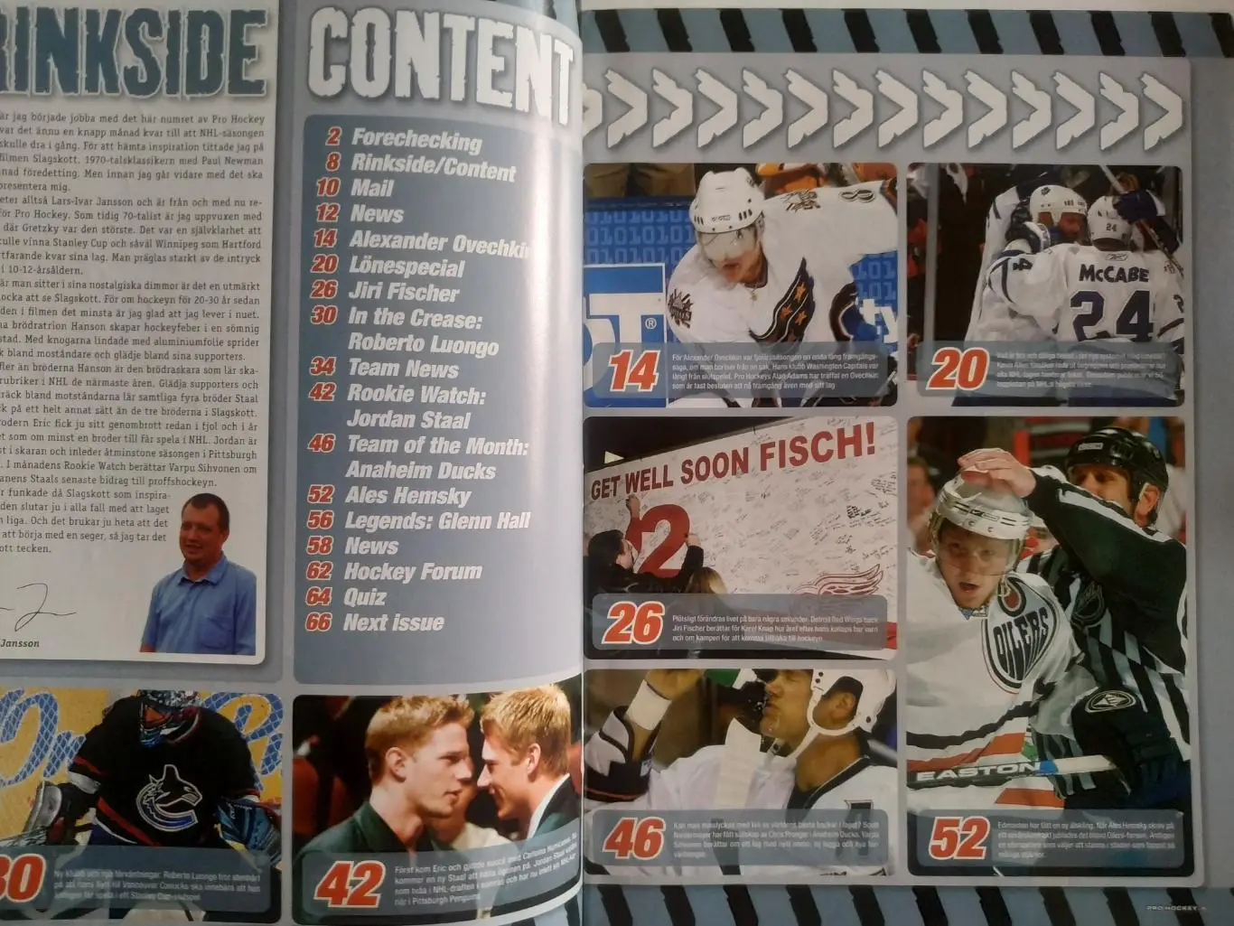 ЖУРНАЛ НХЛ ЕЖЕМЕСЯЧНИК ПРО ХОККЕЙ NOV 2006 NHL PRO HOCKEY #8 1