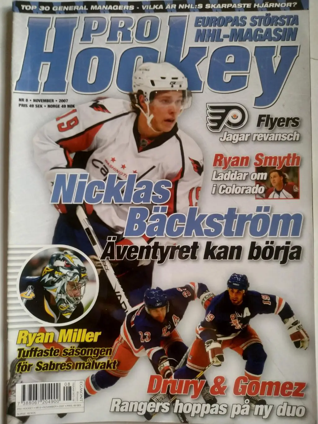 ЖУРНАЛ НХЛ ЕЖЕМЕСЯЧНИК ПРО ХОККЕЙ NOV 2007 NHL PRO HOCKEY #8
