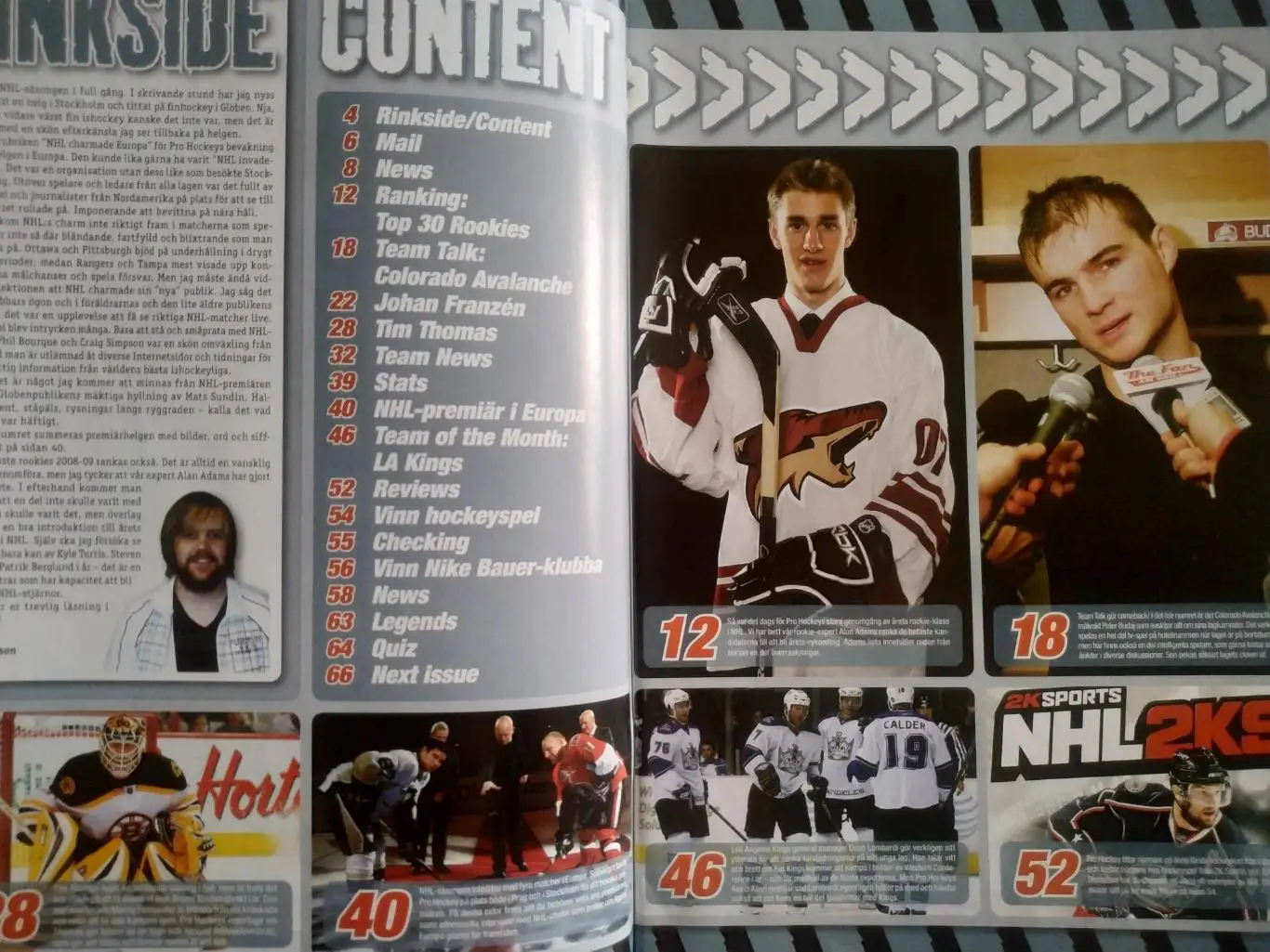 ЖУРНАЛ НХЛ ЕЖЕМЕСЯЧНИК ПРО ХОККЕЙ NOV 2008 NHL PRO HOCKEY #8 1