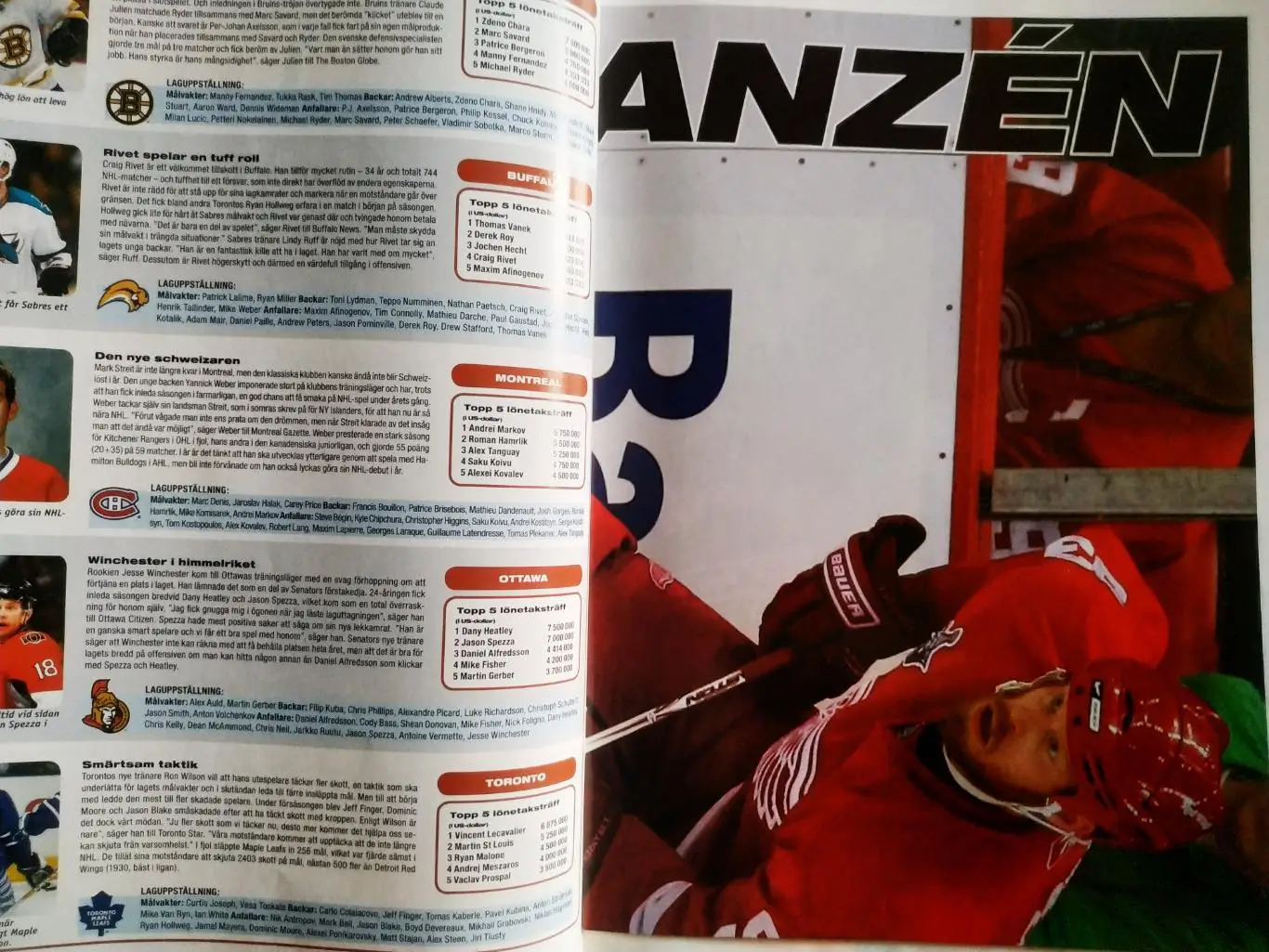 ЖУРНАЛ НХЛ ЕЖЕМЕСЯЧНИК ПРО ХОККЕЙ NOV 2008 NHL PRO HOCKEY #8 4