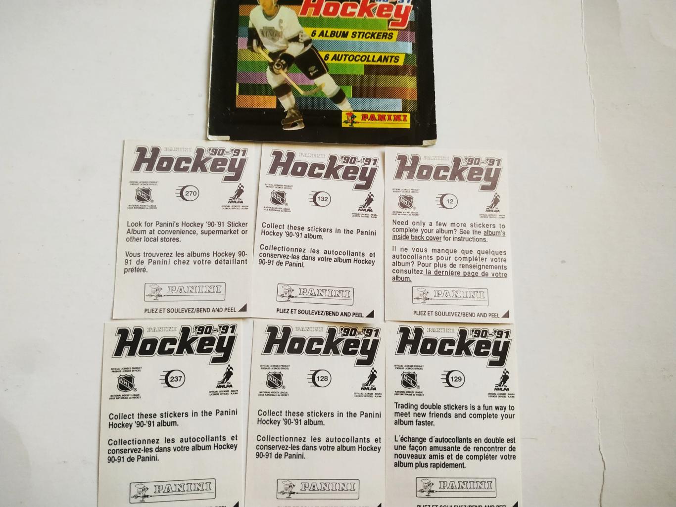 ХОККЕЙ ПАКЕТИК НАКЛЕЕК ПАНИНИ 1990-1991 ПО КОЛЛЕКЦИИ Nhl Panini 3