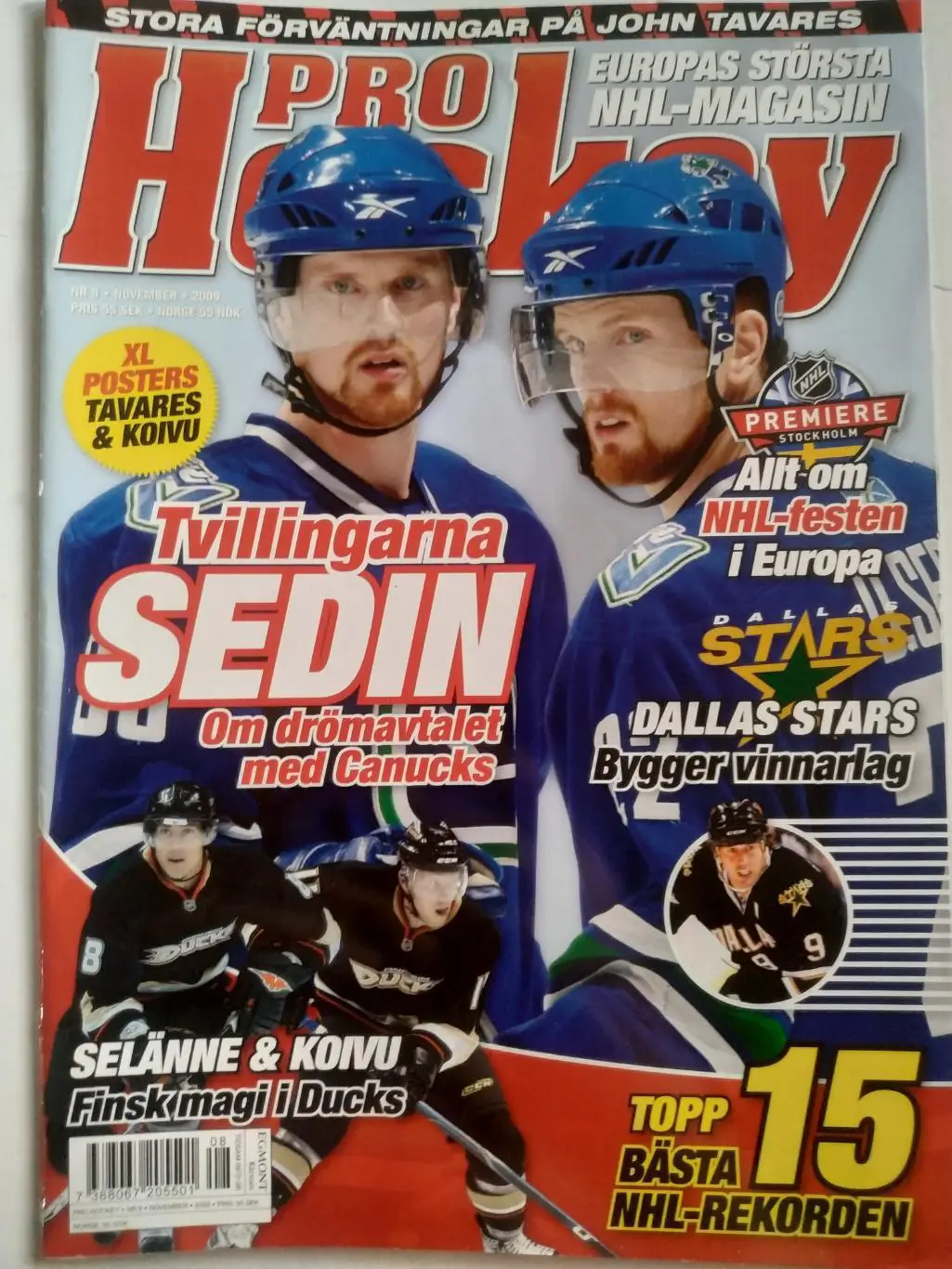 ЖУРНАЛ НХЛ ЕЖЕМЕСЯЧНИК ПРО ХОККЕЙ NOV 2009 NHL PRO HOCKEY #8