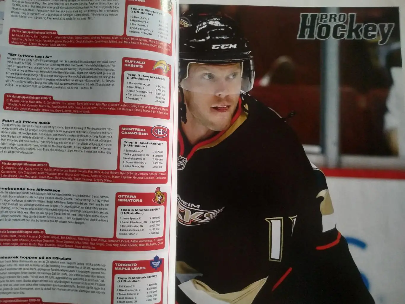 ЖУРНАЛ НХЛ ЕЖЕМЕСЯЧНИК ПРО ХОККЕЙ NOV 2009 NHL PRO HOCKEY #8 4