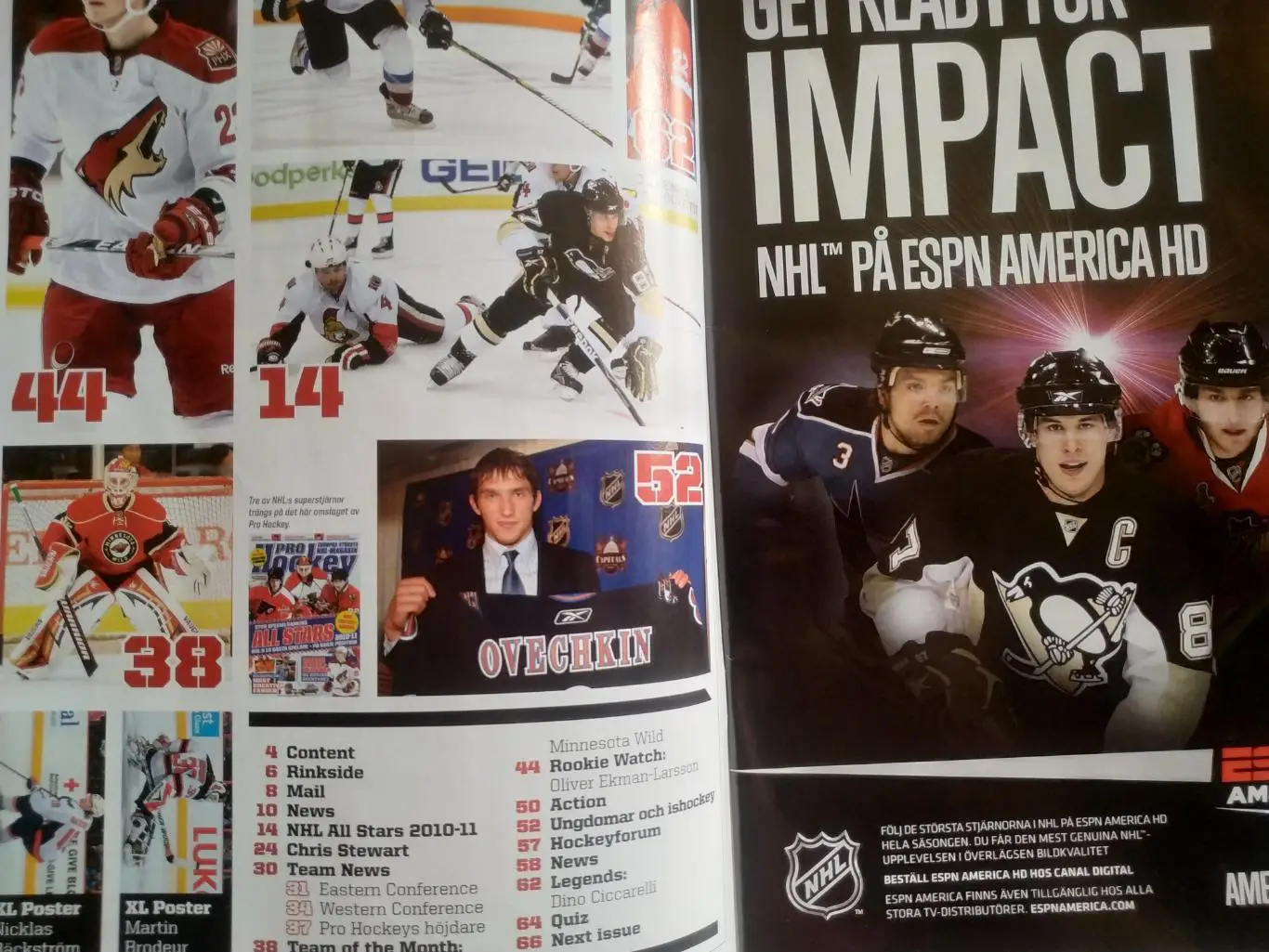 ЖУРНАЛ НХЛ ЕЖЕМЕСЯЧНИК ПРО ХОККЕЙ NOV 2010 NHL PRO HOCKEY #8 1