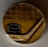 ЗНАЧОК НХЛ ХОККЕЙ 1980 СССР КЛЮШКА ШАЙБА