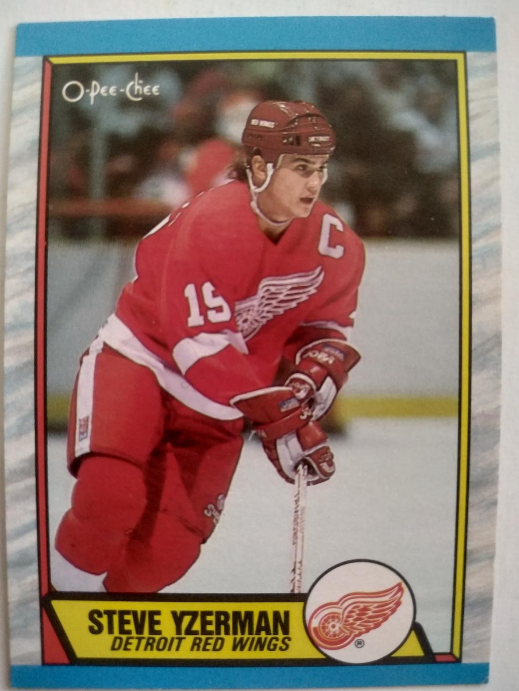 ХОККЕЙ КАРТОЧКА НХЛ O-PEE-CHEE 1989 NHL STEVE YZERMAN DETROIT RED WINGS #83