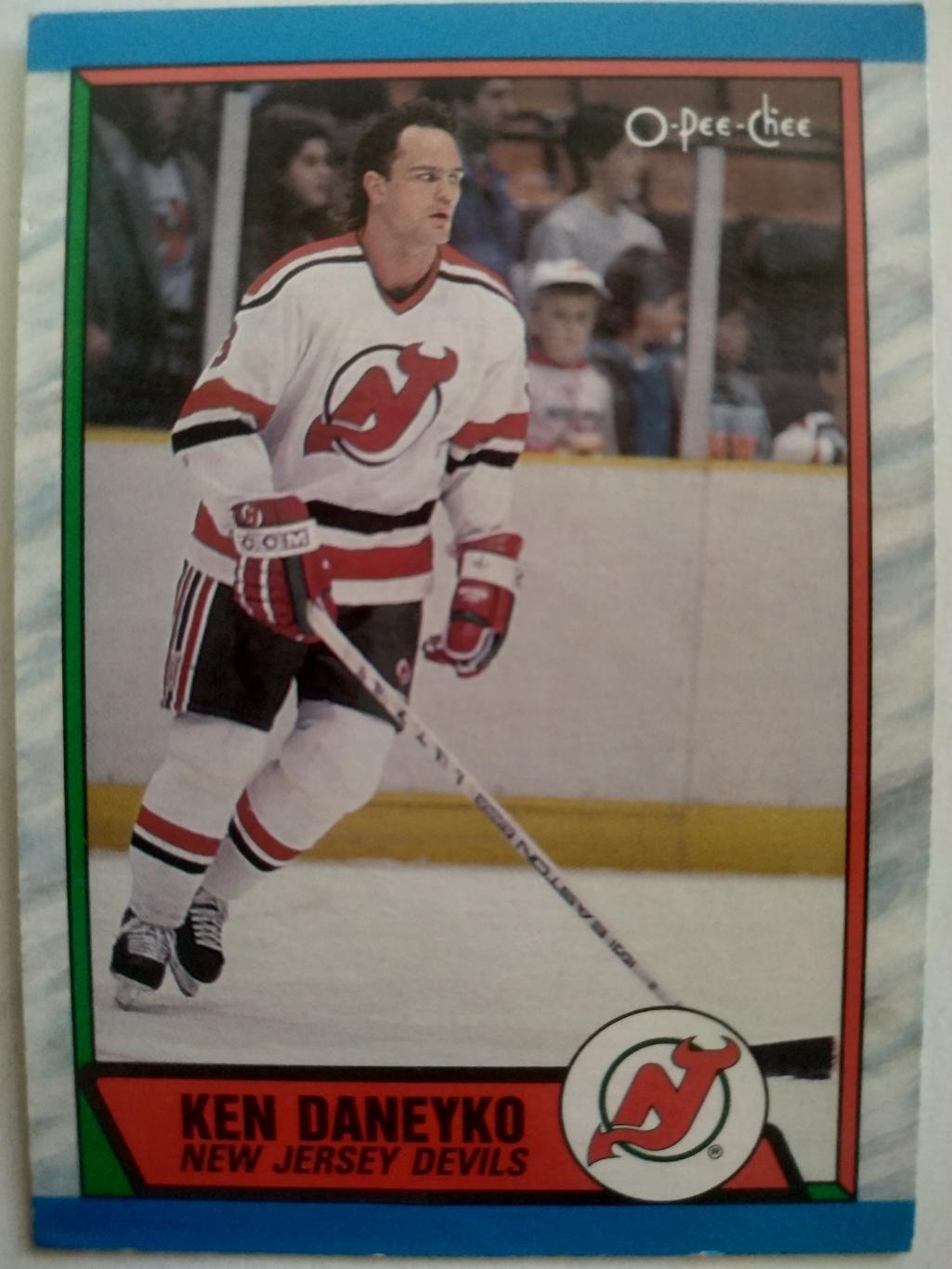 ХОККЕЙ КАРТОЧКА НХЛ O-PEE-CHEE 1989 NHL KEN DANEYKO NEW JERSEY DEVILS #243