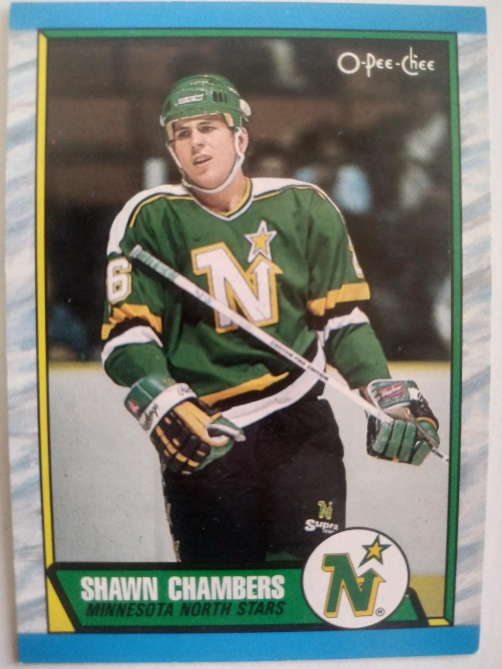 ХОККЕЙ КАРТОЧКА НХЛ O-PEE-CHEE 1989 NHL SHAWN CHAMBERS MINNESOTA NORTH STAR #142
