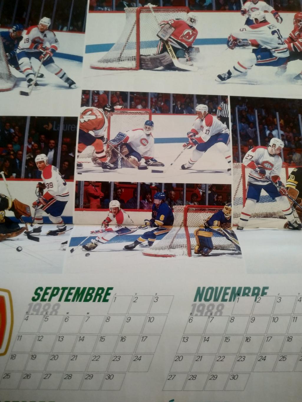 ХОККЕЙ КАЛЕНДАРЬ НХЛ КАНАДИЕНС 1987-1988 NHL LES CANADIENS OFFICIAL CALENDAR 6