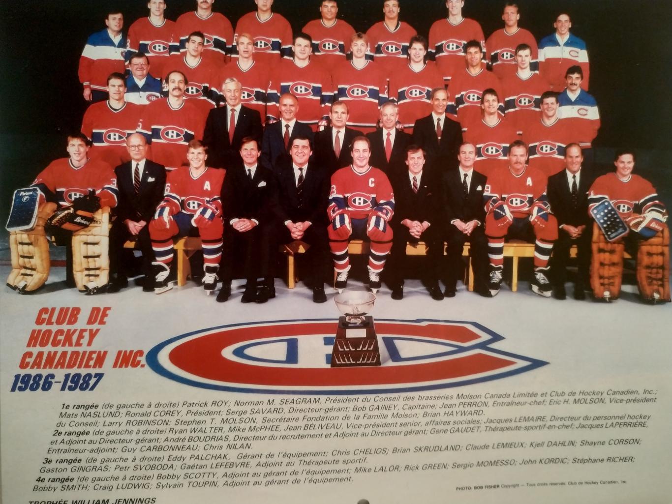ХОККЕЙ КАЛЕНДАРЬ НХЛ КАНАДИЕНС 1987-1988 NHL LES CANADIENS OFFICIAL CALENDAR 7
