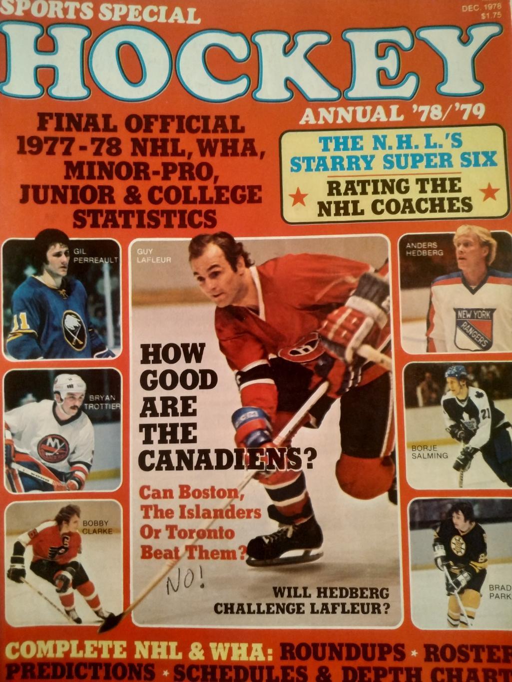 ЖУРНАЛ СПРАВОЧНИК НХЛ СПОРТ ХОКЕЕЙ 1978-79 NHL SPORT SPECIAL HOCKEY ANNUAL