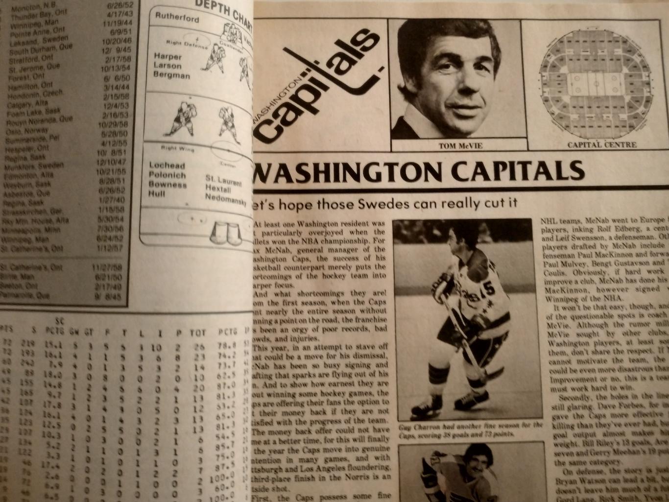 ЖУРНАЛ СПРАВОЧНИК НХЛ СПОРТ ХОКЕЕЙ 1978-79 NHL SPORT SPECIAL HOCKEY ANNUAL 7