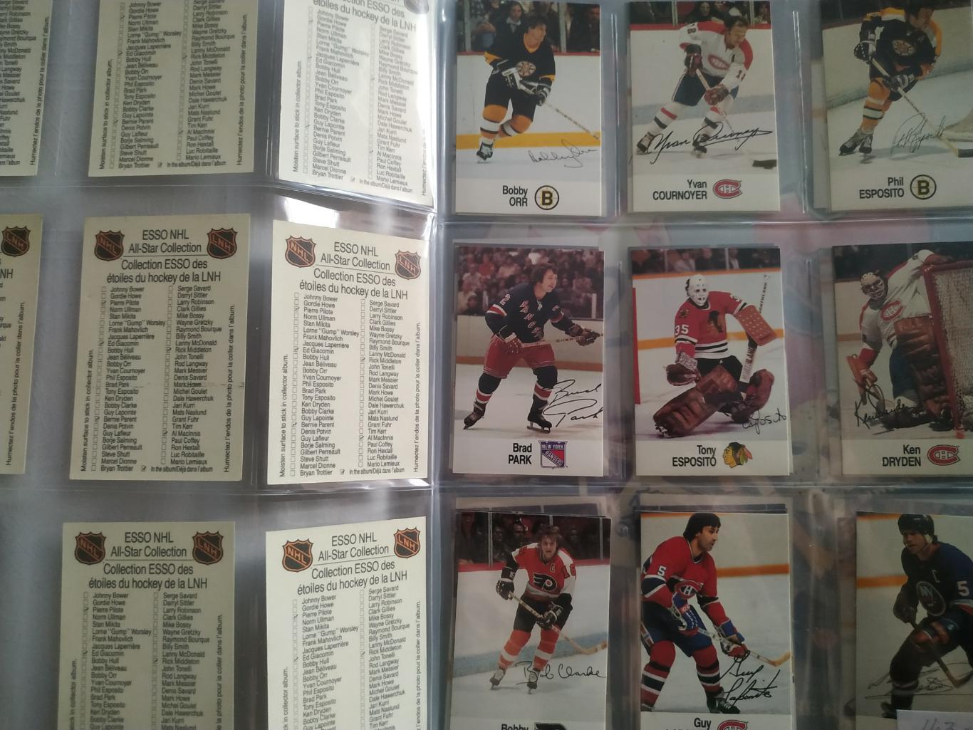 ХОККЕЙ АЛЬБОМ КОМПЛЕКТ НАКЛЕЕК НХЛ 1988-1989 ESSO NHL ALL STAR COLLECTION SET 2