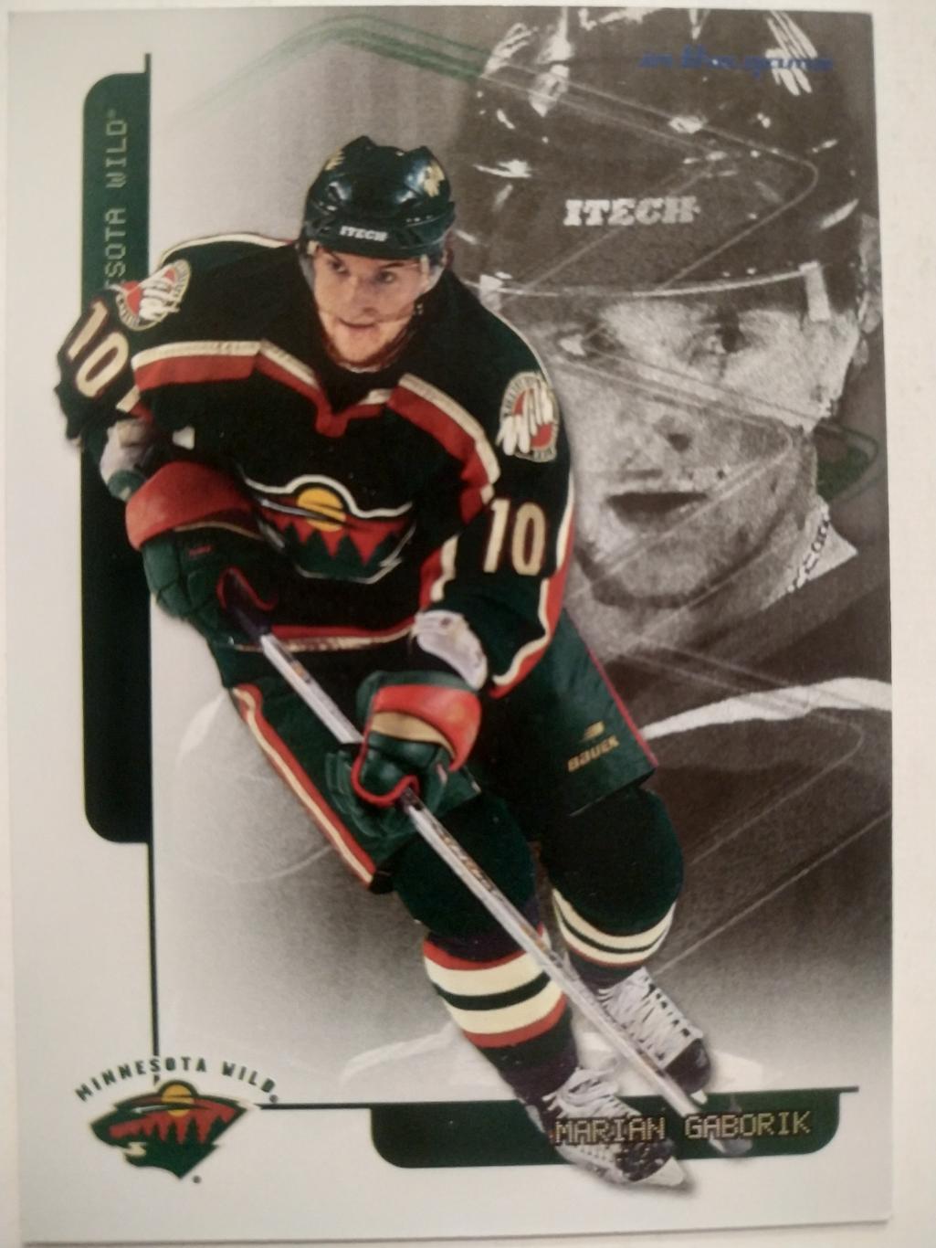 ХОККЕЙ КАРТОЧКА НХЛ IN THE GAME 2003 NHL MARIAN GABORIK MINNESOTA WILD #F-4