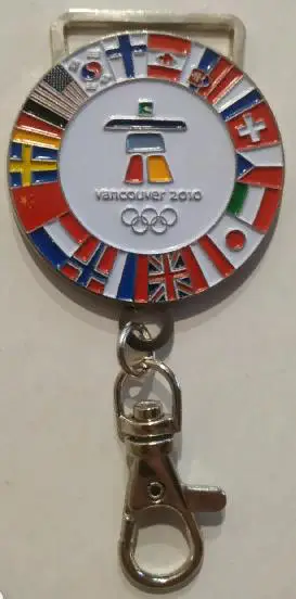 ХОККЕЙ БРЕЛОК 2010 ВАНКУВЕР ОЛИМПИЙСКИЕ ИГРЫ ФЛАГИ ВСЕХ СТРАН