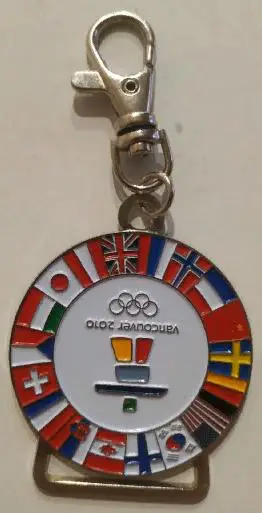 ХОККЕЙ БРЕЛОК 2010 ВАНКУВЕР ОЛИМПИЙСКИЕ ИГРЫ ФЛАГИ ВСЕХ СТРАН 1