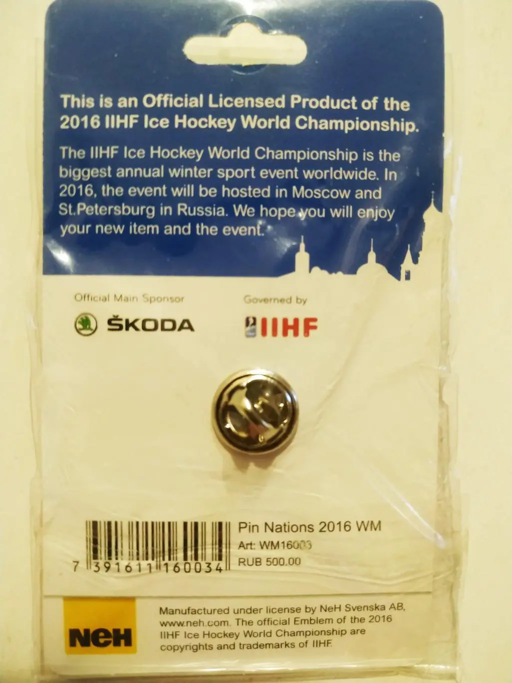 ХОККЕЙ ЗНАЧОК 2016 РОССИЯ ФЛАГИ ЧЕМПИОНАТ МИРА ПО ХОККЕЮ HOCKEY CHAMPIONSHIP 1