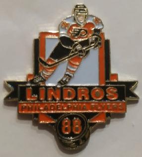 ХОККЕЙ ЗНАЧOK НХЛ ЭРИК ЛИНДРОС ERIC LINDROS PHILADELPHIA FLYERS NHL COLLECTOR 2