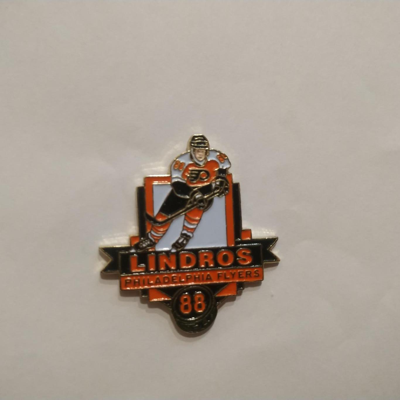 ХОККЕЙ ЗНАЧOK НХЛ ЭРИК ЛИНДРОС ERIC LINDROS PHILADELPHIA FLYERS NHL COLLECTOR 4