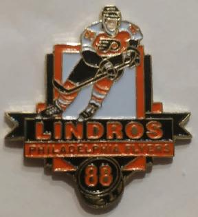 ХОККЕЙ ЗНАЧOK НХЛ ЭРИК ЛИНДРОС ERIC LINDROS PHILADELPHIA FLYERS NHL COLLECTOR 5