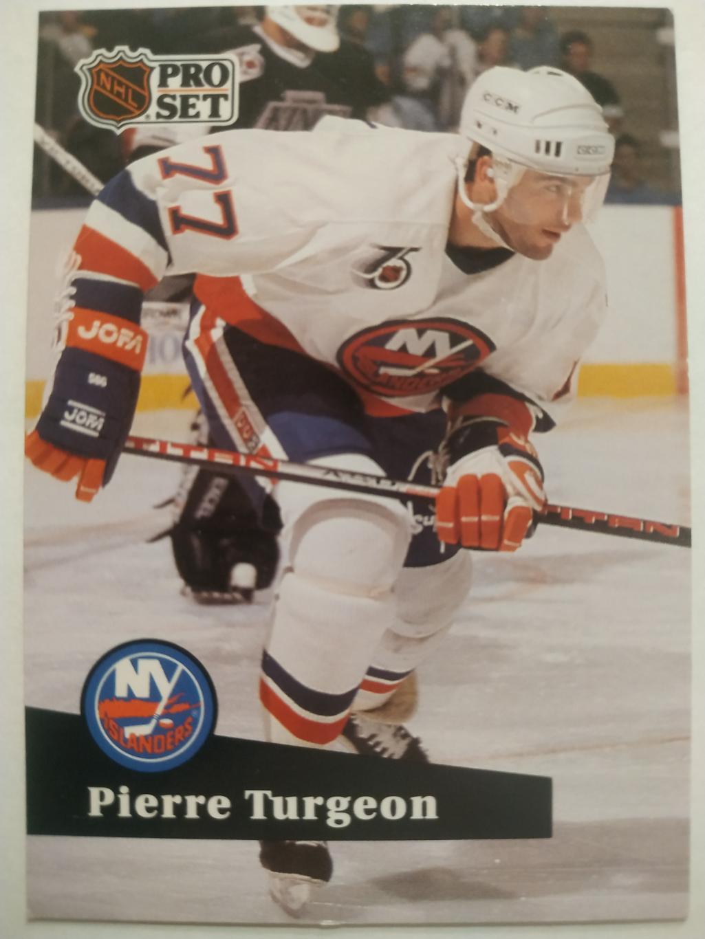 ХОККЕЙ КАРТОЧКА НХЛ PRO SET 1991 NHL PIERRE TURGEON NEW YORK ISLANDERS #433