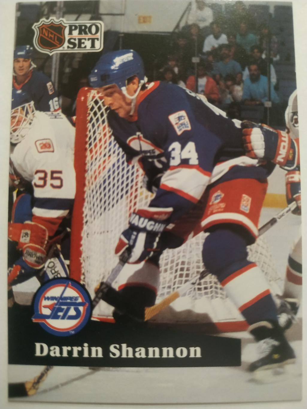 ХОККЕЙ КАРТОЧКА НХЛ PRO SET 1991 NHL DARRIN SHANNON WINNIPEG JETS #515